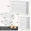 Ensemble de chambre à coucher 3 pièces Dornisha, commode double 6 tiroirs l 47,2 po et ensemble de tables de chevet 2 tiroirs avec station de charge-906890286-912321414