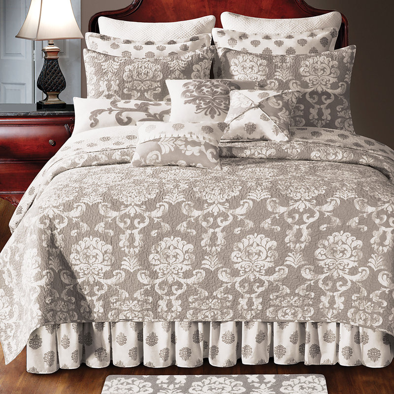 Providence Gray Cotton Reversible Quilt