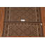 Tapis brun en laine noué à la main de conception unique 6 pi 9 po x 9 pi 7 po New Age