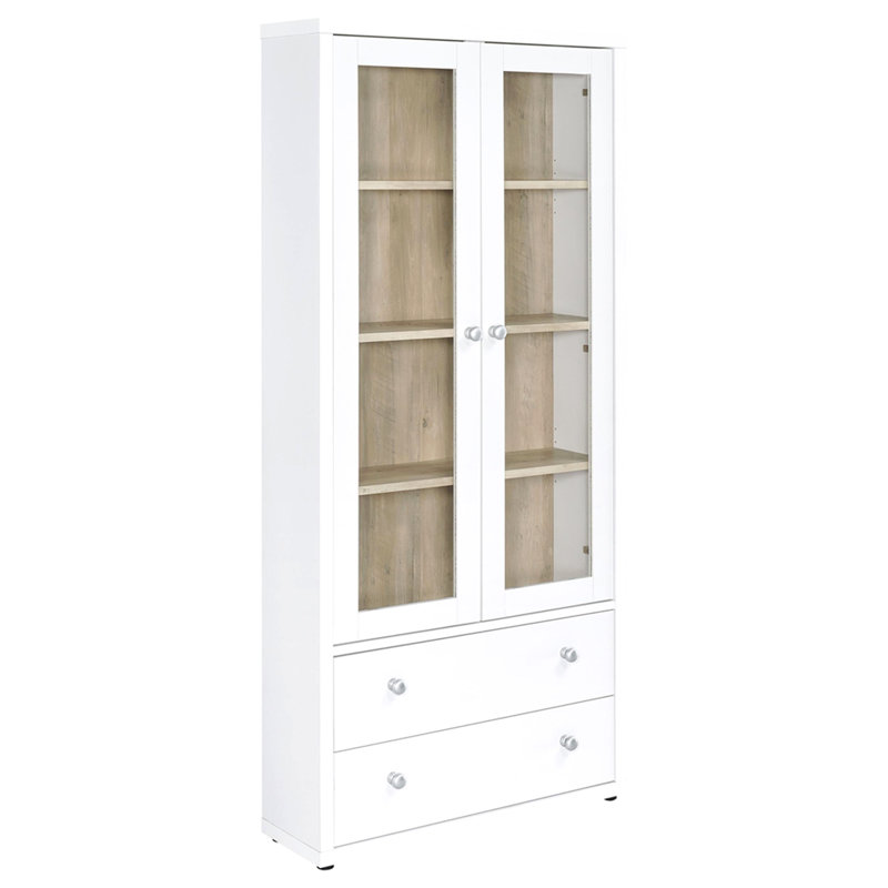 Vitrine blanche à 4 tablettes Idaho
