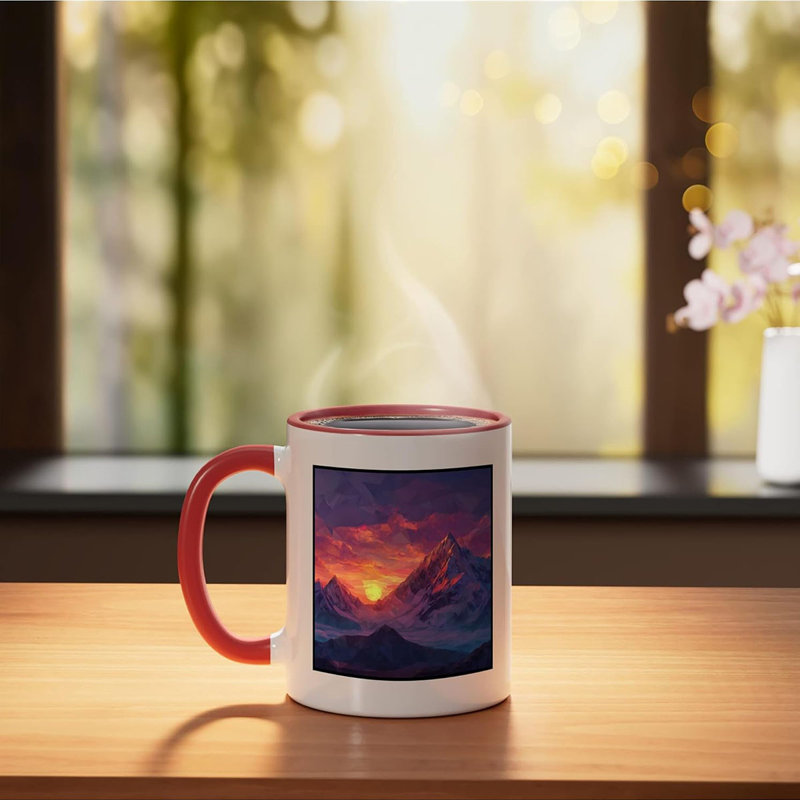 Ceramic Coffee Mug, Red