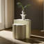 Ensemble de tables d'appoint 2 pièces à rebord ondulé moderne de 22,05 po avec assemblage durable en fibre de verre