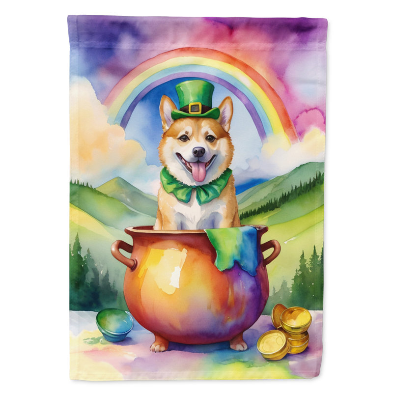 Drapeau de jardin double face en polyester H 15,5 po x l 11,25 po St Patrick's Day