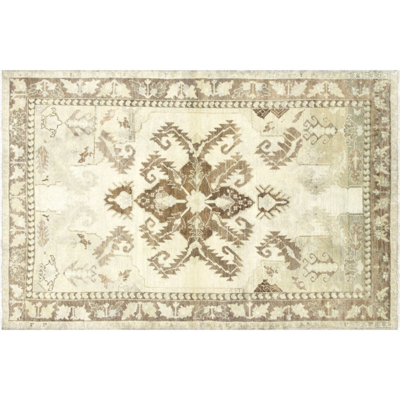 One-of-a-Kind 4'4" X 6'8" 1960s Wool Area Rug in