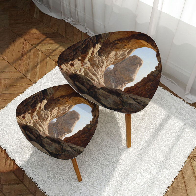 Ensemble de 2 tables basses gigognes Triangle