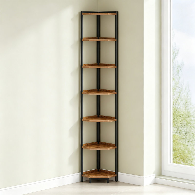 Tablette d'angle, bibliothèque d'angle, tablette verticale, H 78,3 po x l 11,8 po x P 11,8 po