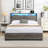 Bed Frame, Storage Headboard With Charging Station, Solid And Stable, Noise Free, No Box Spring Needed, Easy Assembly-206426209