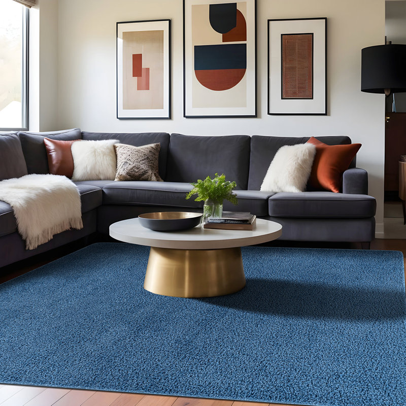 Tapis d'intérieur lavable, Blue, Rectangle 5 pi x 7 pi
