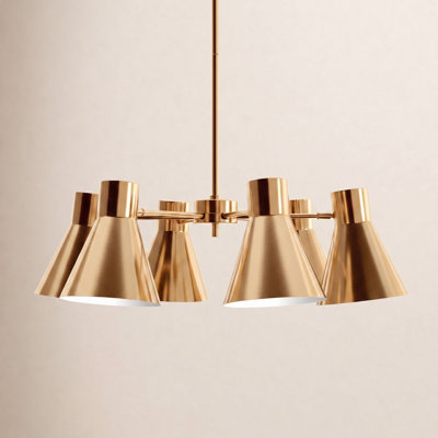 Anton 6 - Light Dimmable Cone Chandelier