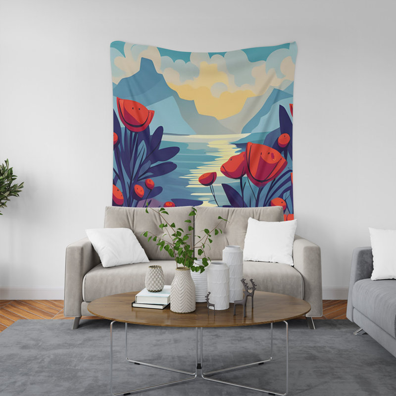 Tapisserie murale, H 88 po x l 104 po