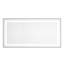 Miroir de meuble-lavabo mural 48 po x 24 po avec façade et rétroéclairage à DEL, 3 options de couleur, brouillard, cadre en aluminium, modes de réglage de la luminosité en continu, mémoire, cendre-130830012