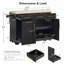 Multifunctional Rolling Kitchen Island With 2 Pull Out Cabinet Organizers, Rubber Wood Drop Leaf, And Built-In Power Outlet For Enhanced Storage And Convenience-1590680150