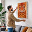 Tiger's Gaze Modern - Wrapped Canvas-445162642-445162646