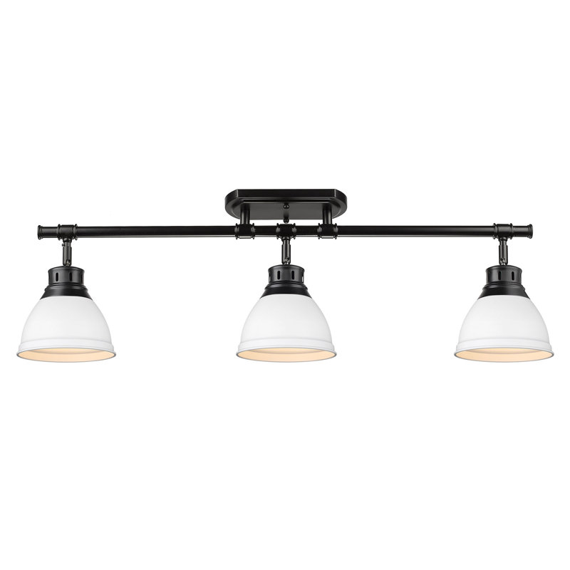 Bryannah 3-Light Semi-Flush - Track Light, Matte White, Matte Black