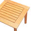 Table de piscine d'extérieur Reio, plateau à lattes de 20 pouces, bois de chêne brun clair