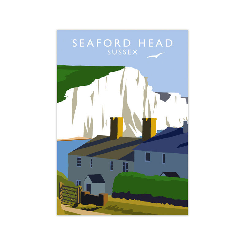 Seaford Head Sussex by Richard O'Neill - Print, 841 cm H x 594 cm W