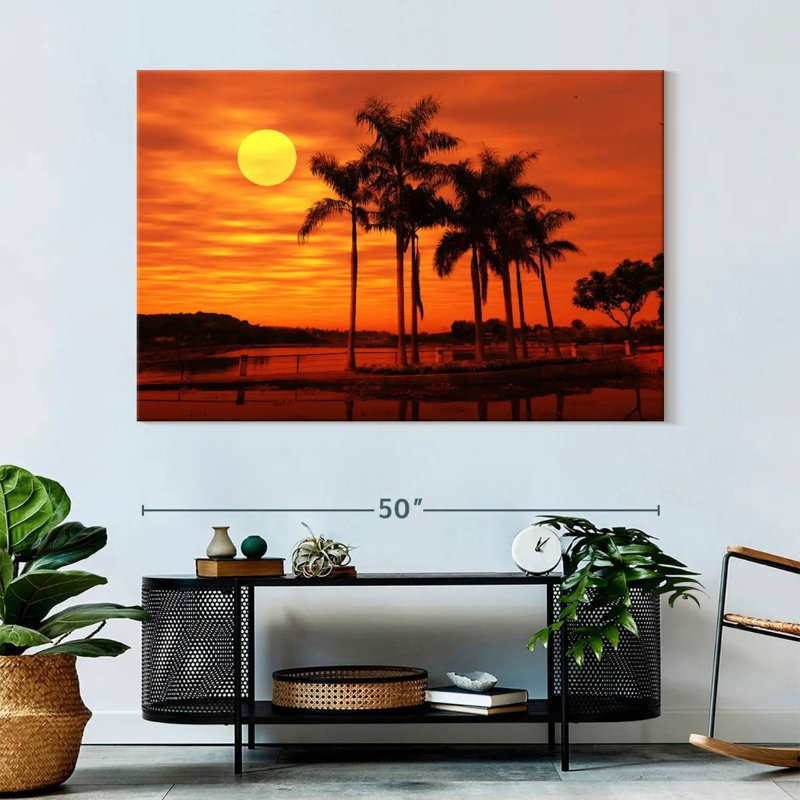 Orange Beach Scene, 34" H x 51" W