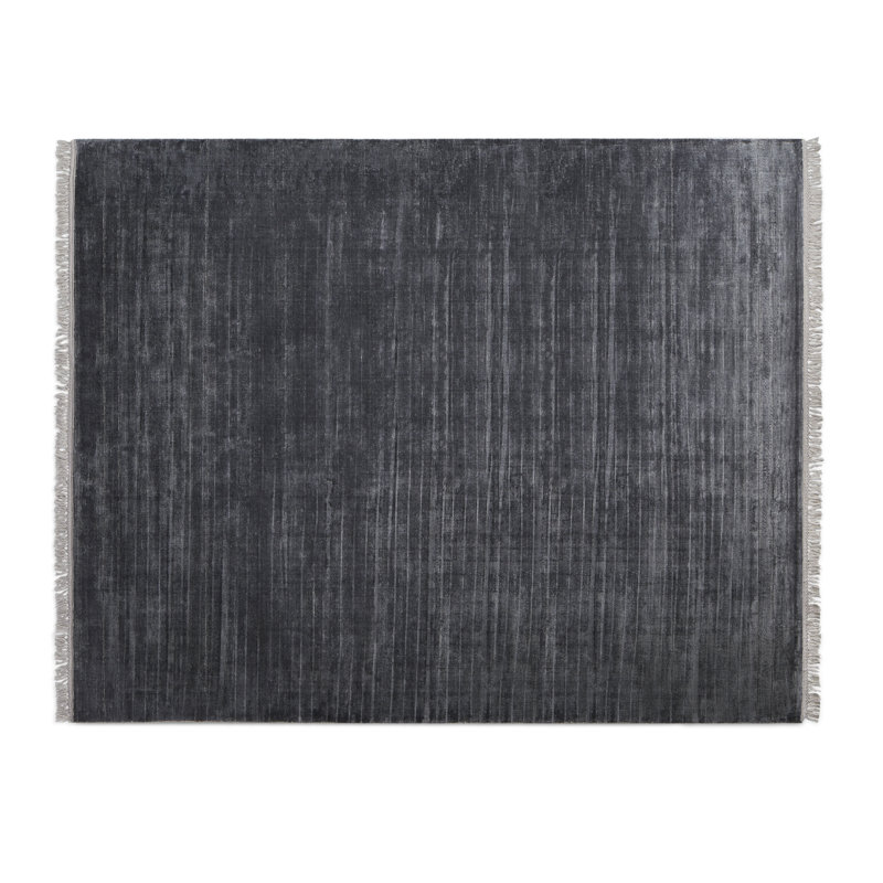 Fancy Area Rug in Indigo/Gray, Rectangle 9' x 12'