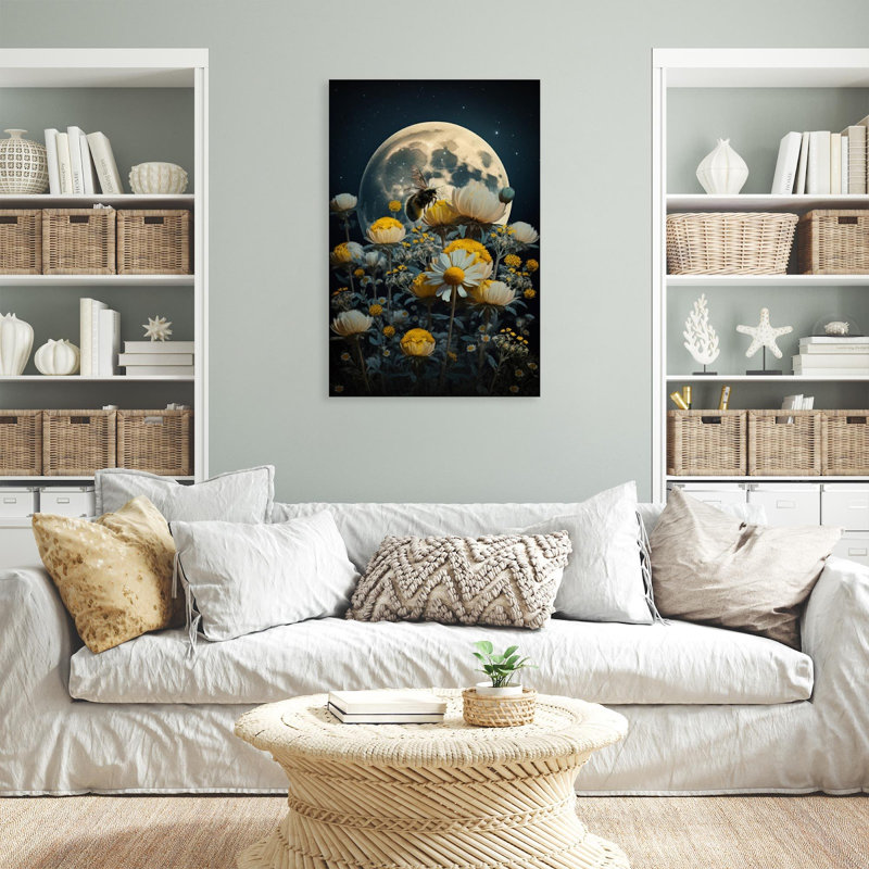 «Wildflowers Under the Mooonlight», impression sur toile tendue, H 36 po x l 24 po x P 1,25 po
