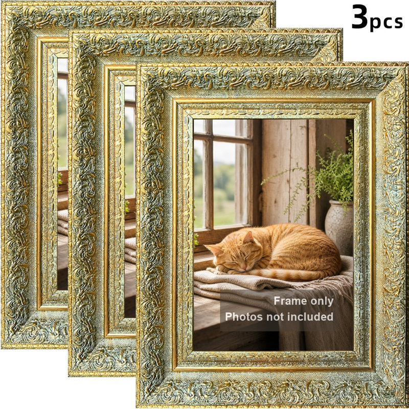 Cadre photo 3 lignes 8 "x 10" or antique pour présentation de photos de tous les jours, 3, Antique Gold, 8" W x 10" H