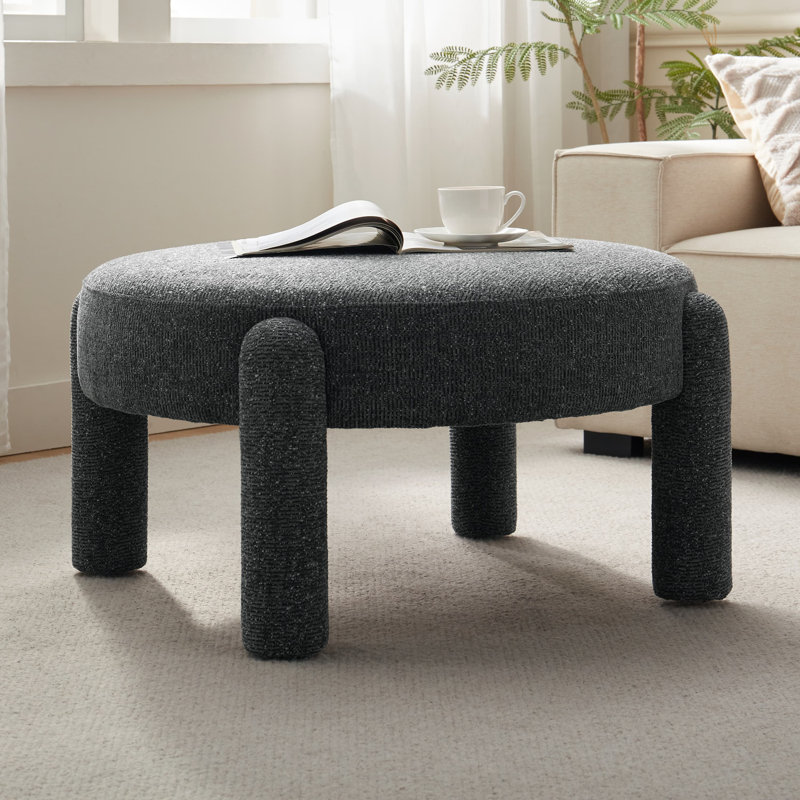 Repose-pieds rembourré l 32,3 po Modern Modern Design, Gris foncé