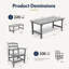 Ensemble de salle à manger d'extérieur 7 pièces en PEHD avec table rectangulaire, trou pour parasol et fauteuils, meubles de patio toutes saisons-804362503-804362617