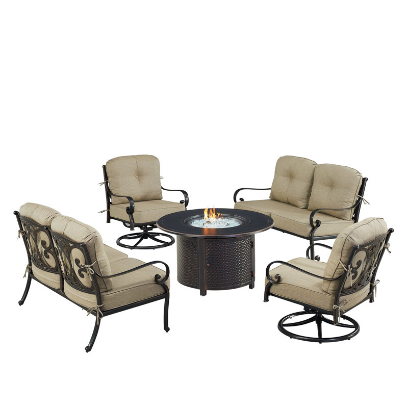 Guzman Outdoor 6 - Piece Conversation Set