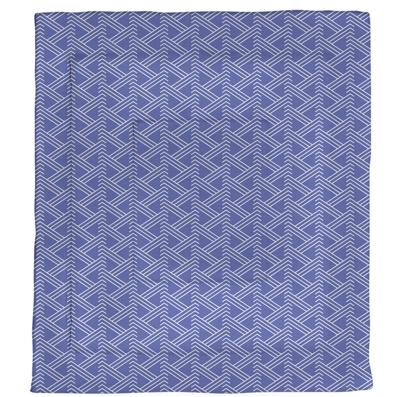 Jordao Polyester Geometric Shapes Comforter, Queen Comforter, Blue/White