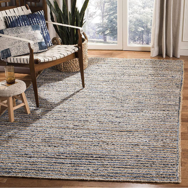 Tapis en jute tissé à la main Williar, Carré 3 pi