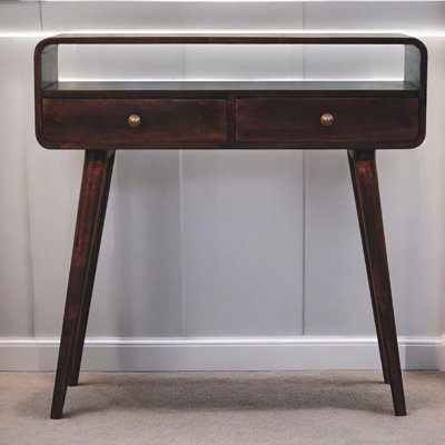 Solid Wood Curved California Console Table