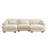 Boneless U Shape Modular Sectional Sofa Couch With Two Movable Ottomans-1437192884