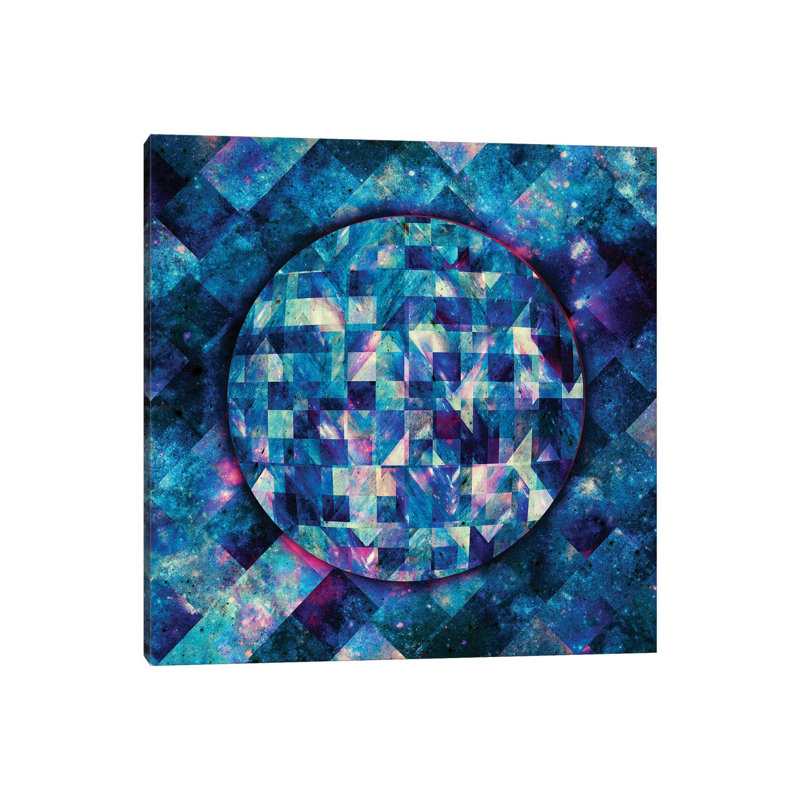 Geometric Abstract Galaxy II by Barruf - Wrapped Canvas Print