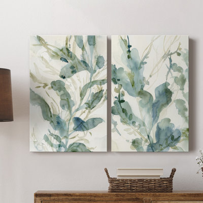 Underwater Botany III - Toile tendue avec châssis de qualité supérieure - Prêt à accrocher