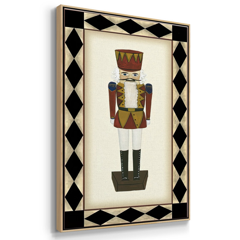 " Nutcracker ", 25" H x 17" W x 1.5" D, Natural Floater Framed