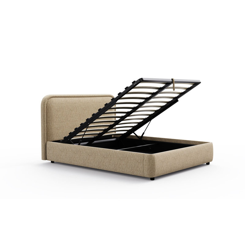 Lit escamotable avec rangement moderne et tête de lit inclinable, Grand, Boucle