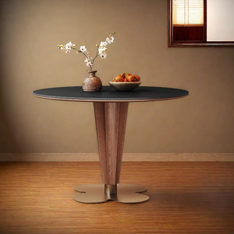 Table de salle à manger ronde de style moderne, H 29,5 po x L 39,4 po x l 39,4 po