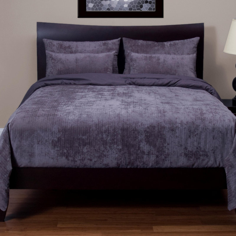 Polyester Duvet Cover & Insert, Queen, Pewter