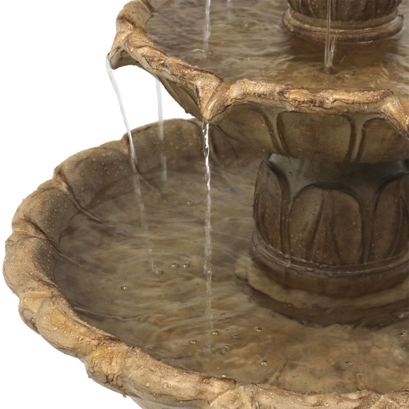 Fontaine d'extérieur à 3 niveaux Arnolec Classic Tulip Polystone - Pierre de jardin, Pierre de jardin