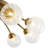8-light Striped Glass Globe Semi-flush Mount