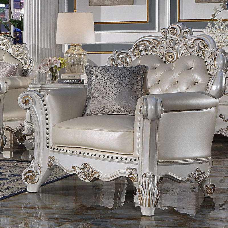 Chaise Aigner avec coussin, Ivoire ivoire