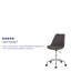  Chaise de bureau en tissu à dossier moyen avec relevage pneumatique-32685001