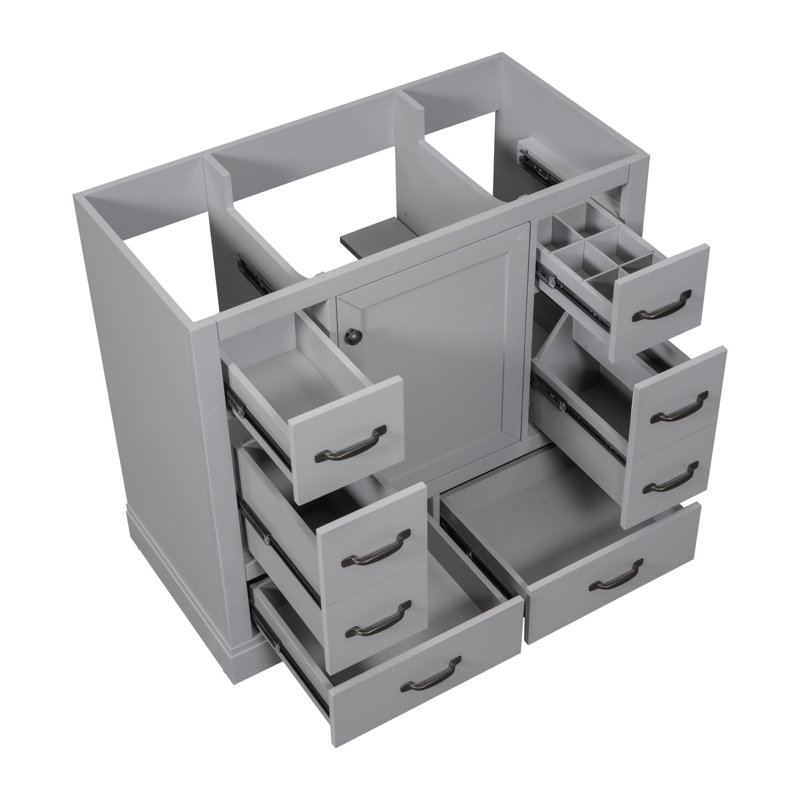 Bathroom Vanity Without Sink, Grey