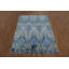 Luxurious Blue Tones Distressed Look Rug 5x7