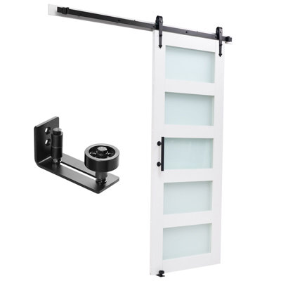 Sliding Barn Door with Hardware Kit, 32" x 84", MDF, H-Frame