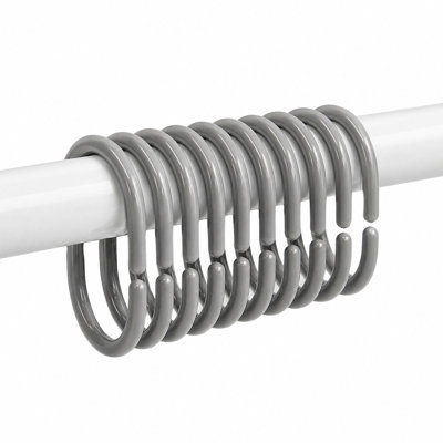 Solid Plastic Shower Curtain Hooks Rings