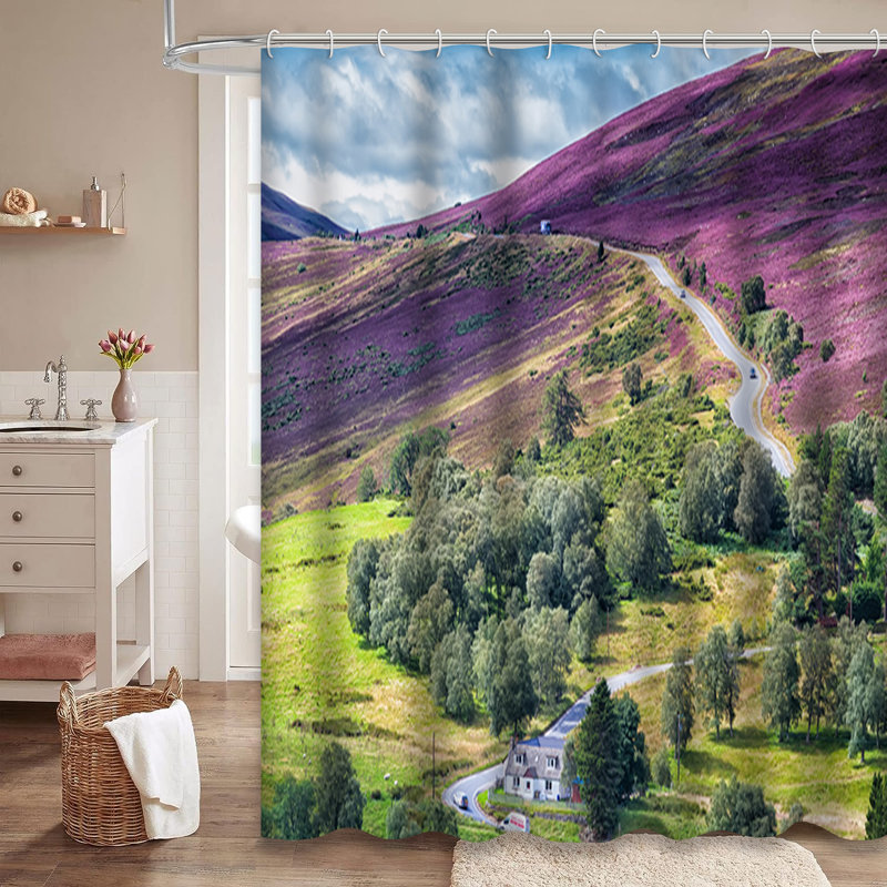 Rideau de douche avec 12 crochets Scottish National Park, L 72 po x l 78 po