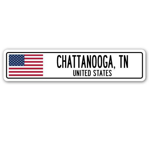 Panneau de signalisation en aluminium «Bossic», Chattanooga, Tennessee, H 6 po x l 24 po x P 1 po