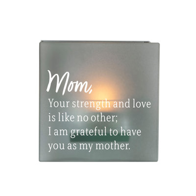 4'' H Glass Tabletop Tealight Holder with Candle Included