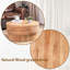 Table basse ronde en bois avec rangement caché - Centre de table rustique moderne pour le salon, couvercle relevable