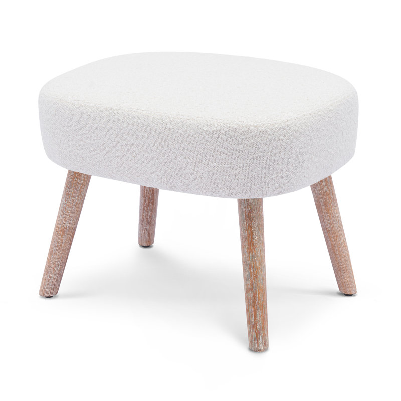 Upholstered Ottoman, Cream